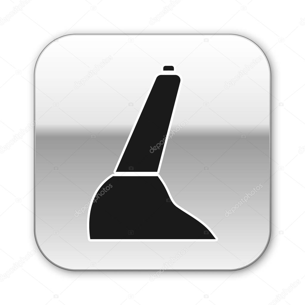 Black Car Handbrake Icon Isolated On White Background Parking Brake Lever Silver Square Button Vector Illustration Premium Vector In Adobe Illustrator Ai Ai Format Encapsulated Postscript Eps Eps Format