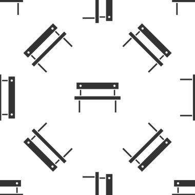 Gri benç ikonu beyaz arka planda izole edilmiş pürüzsüz desen. Vektör İllüstrasyonu