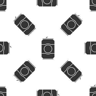 Gri Bira beyaz arka plan üzerinde izole dikişsiz desen simgesi olabilir. Vektör İllüstrasyonu