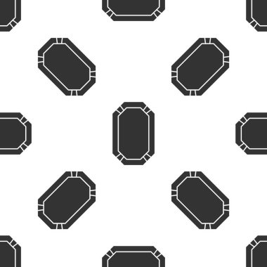 Gri poker masası simgesi beyaz arkaplandaki kusursuz deseni izole etti. Vektör İllüstrasyonu