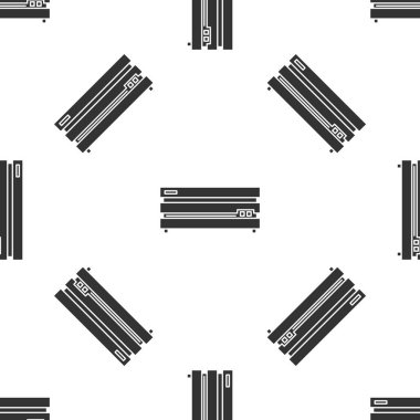 Gri Oyun konsol simgesi beyaz arkaplanda izole edilmiş kusursuz desen. Vektör İllüstrasyonu