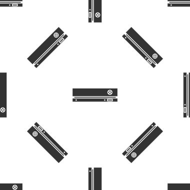 Gri Oyun konsol simgesi beyaz arkaplanda izole edilmiş kusursuz desen. Vektör İllüstrasyonu