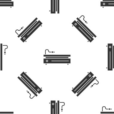 Gri Oyun konsol simgesi beyaz arkaplanda izole edilmiş kusursuz desen. Vektör İllüstrasyonu