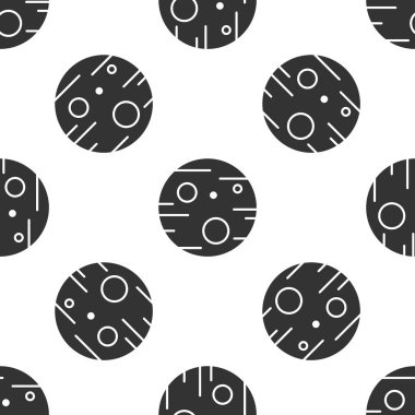 Gri Gezegen Mars ikonu beyaz arkaplandaki kusursuz deseni izole etti. Vektör İllüstrasyonu