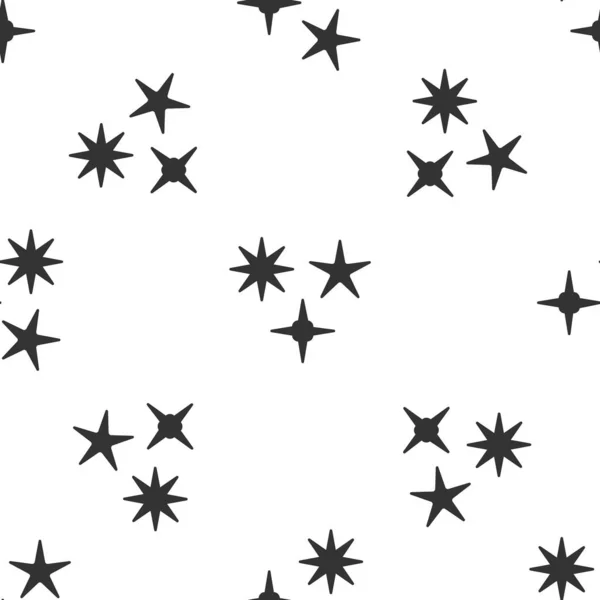 Grey Falling star icon isolated seamless pattern on white background. Meteoroid, meteorite, comet, asteroid, star icon. Vector Illustration — 스톡 벡터