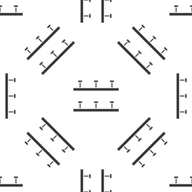 Gri otomatik sulama Sprinkler simgesi izole Dikişsiz desen beyaz arka planda. Sulama Ekipmanları. Bahçe elemanı. Püskürtme tabancası simgesi. Vektör Illustration