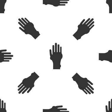 Sedef hastalığı ya da egzama ikonu olan Gri El beyaz arka planda izole edilmiş pürüzsüz desen. Alerjene veya kronik vücut sorununa karşı insan derisi tepkisi kavramı. Vektör İllüstrasyonu