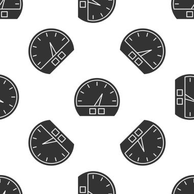 Gri Hız göstergesi simgesi beyaz arka planda izole edilmiş. Vektör İllüstrasyonu