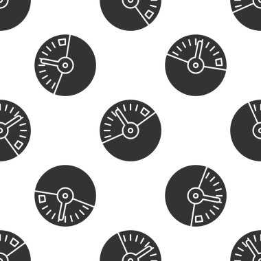 Gri Hız göstergesi simgesi beyaz arka planda izole edilmiş. Vektör İllüstrasyonu