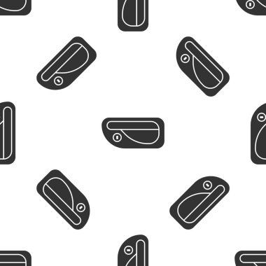 Gri araba kapı kolu ikonu beyaz arka planda izole edilmiş kusursuz desen. Vektör İllüstrasyonu