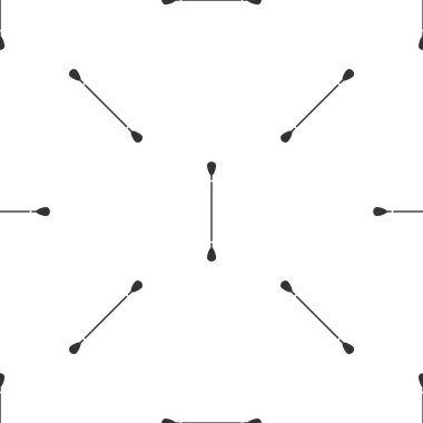 Kulak simgesi için gri pamuklu çubuk beyaz arka planda izole edilmiş pürüzsüz desen. Vektör İllüstrasyonu