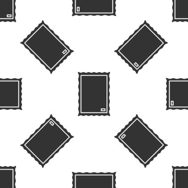 Gri Resim simgesi beyaz arkaplanda izole edilmiş kusursuz desen. Vektör İllüstrasyonu