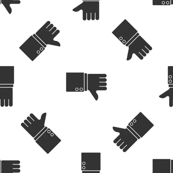 Gris Dislike icono aislado patrón sin costura sobre fondo blanco. Ilustración vectorial — Archivo Imágenes Vectoriales