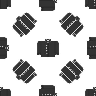 Gri tişört ikonu beyaz arka planda izole edilmiş kusursuz desen. Vektör İllüstrasyonu