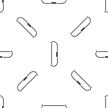 Gri Ortaçağ yay ikonu beyaz arka planda izole edilmiş kusursuz desen. Ortaçağ silahı. Vektör İllüstrasyonu