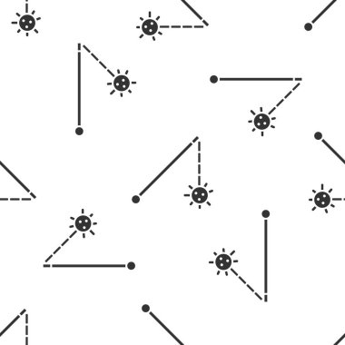 Gri Ortaçağ zincirlenmiş topuz ikonu beyaz arka planda izole edilmiş pürüzsüz desen. Ortaçağ silahı. Vektör İllüstrasyonu