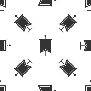 Gri Ortaçağ bayrak ikonu beyaz arka planda izole edilmiş kusursuz desen. Bir kral ya da kraliçe tarafından yönetilen ülke, devlet ya da bölge. Vektör İllüstrasyonu