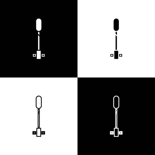 Establecer icono de llama de la antorcha aislado sobre fondo blanco y negro. Símbolo fuego caliente, poder de llama, llama y calor. Ilustración vectorial — Archivo Imágenes Vectoriales