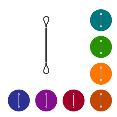 Beyaz arka planda izole edilmiş kulak simgesi için pamuk çubuğu. Simgeleri renk daire düğmelerine ayarla. Vektör İllüstrasyonu