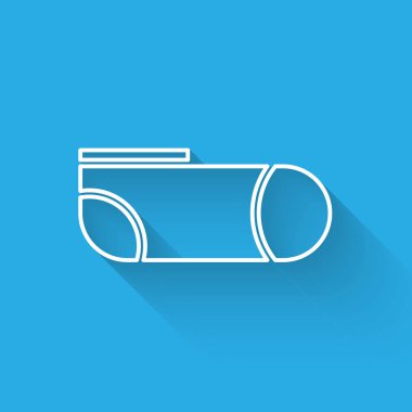 Uzun gölgeli beyaz çizgi spor çorapları ikonu. Vektör İllüstrasyonu