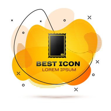 Siyah Resim simgesi beyaz arkaplanda izole edildi. Sıvı şekilli soyut pankart. Vektör İllüstrasyonu