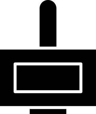 Beyaz arka planda siyah tırnak cilası ikonu var. Vektör İllüstrasyonu