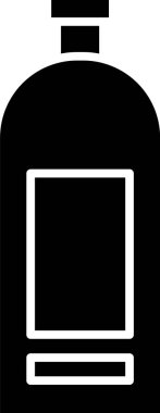 Beyaz arka planda izole edilmiş siyah şampuan ikonu. Vektör İllüstrasyonu