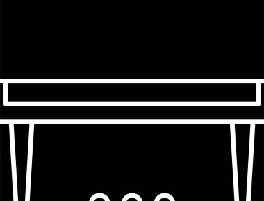 Siyah Kuyruklu piyano simgesi beyaz arka plan üzerinde izole. Enstrüman. Vektör İllüstrasyonu