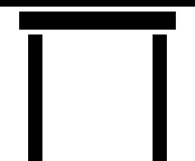 Beyaz arkaplanda siyah tahta masa simgesi izole edildi. Vektör İllüstrasyonu