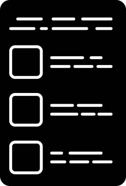 Beyaz arkaplanda izole edilmiş cep telefonu simgesinde siyah hesap ekranı oluştur. Vektör İllüstrasyonu
