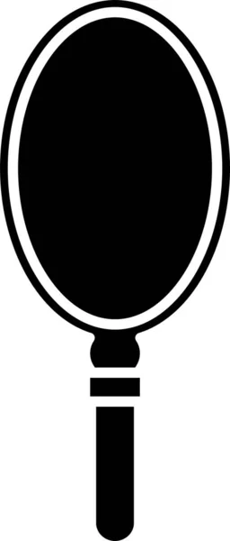 Піктограма чорного ручного дзеркала ізольована на білому тлі. Векторна ілюстрація — стоковий вектор