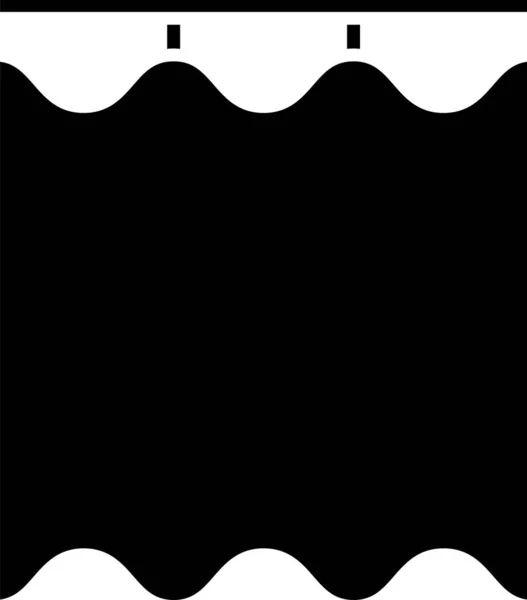 Icono de cortinas negras aislado sobre fondo blanco. Ilustración vectorial — Vector de stock