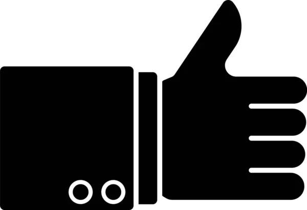 Black Hand thumb up icon isolated on white background. Vector Illustration — 스톡 벡터