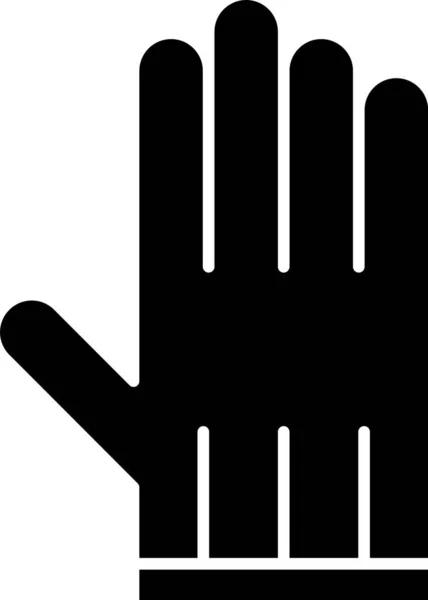 Black Leather glove icon isolated on white background. Vector Illustration — 스톡 벡터