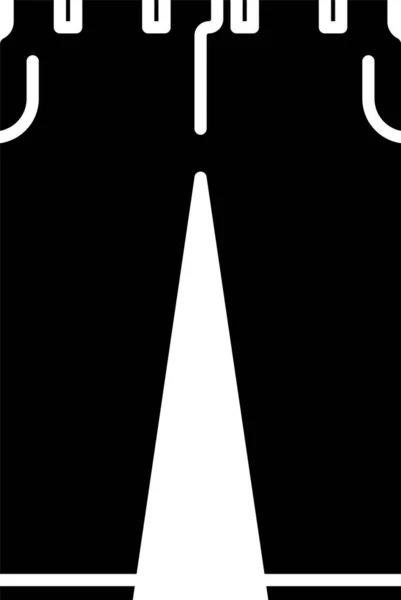 Schwarze Hose Symbol isoliert auf weißem Hintergrund. Vektorillustration — Stockvektor