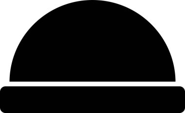 Siyah Fasulye şapka simgesi beyaz arkaplanda izole edildi. Vektör İllüstrasyonu