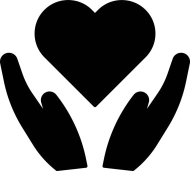 Siyah Yürek beyaz arka planda izole edilmiş. El çabukluğu aşk sembolü. Sevgililer Günü sembolü. Vektör İllüstrasyonu