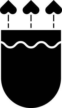 Beyaz arka planda izole edilmiş siyah titreşimler ve kalp ikonu olan oklar. Aşk tanrısı sembolü. Aşk işareti. Sevgililer Günü konsepti. Vektör İllüstrasyonu