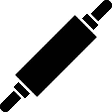 Beyaz arkaplanda siyah yuvarlanan pin simgesi izole edildi. Vektör İllüstrasyonu