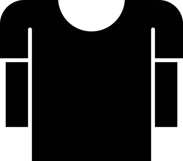 Camicia icona manica lunga nera isolata su sfondo bianco. Illustrazione vettoriale — Vettoriale Stock
