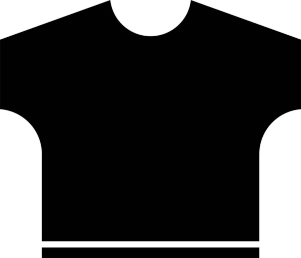 Icona T-shirt nera isolata su sfondo bianco. Illustrazione vettoriale — Vettoriale Stock