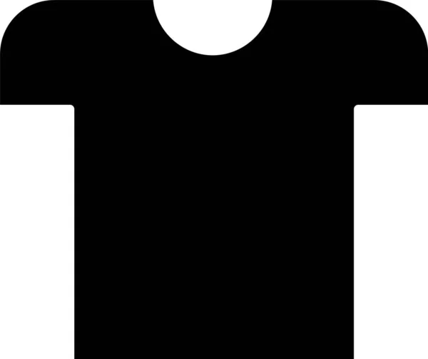 Icona T-shirt nera isolata su sfondo bianco. Illustrazione vettoriale — Vettoriale Stock