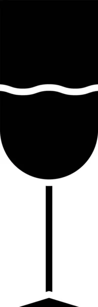 Icono de copa de vino negro aislado sobre fondo blanco. Icono de vino. Símbolo de copa. Señal de cristalería. Ilustración vectorial — Vector de stock