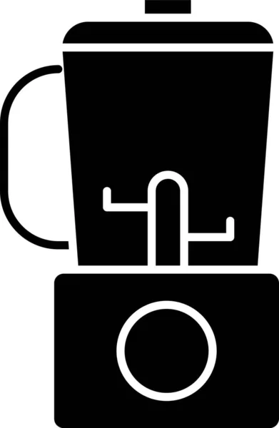 Czarna ikona miksera na białym tle. Elektryczny stacjonarny Blender kuchenny z miską. Gotowanie koktajli, koktajli lub soków. Ilustracja wektorowa — Wektor stockowy