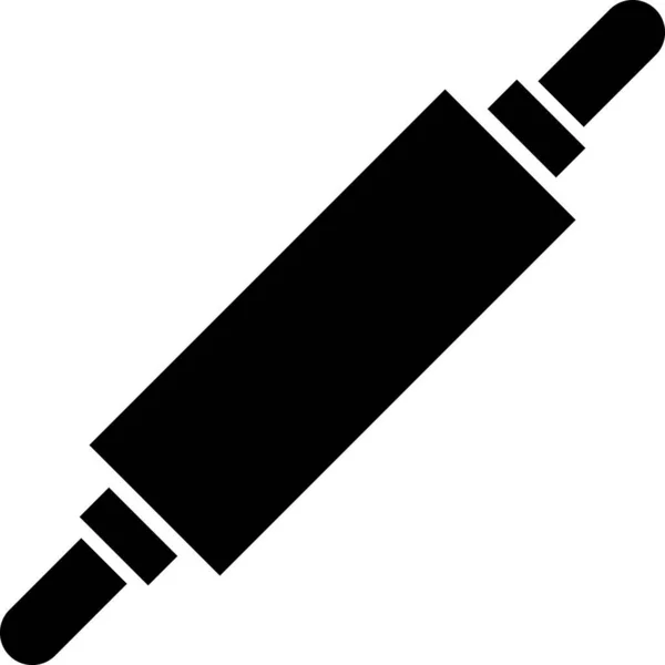 Black Rolling pin icon isolated on white background. Vector Illustration — ストックベクタ