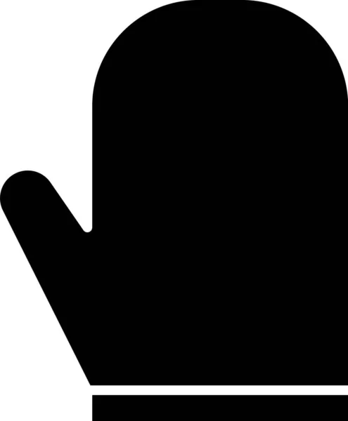 Siyah Fırın eldiven simgesi beyaz arka plan üzerinde izole. Mutfak saksı tabelası. Yemek eldiveni. Vektör İllüstrasyonu — Stok Vektör