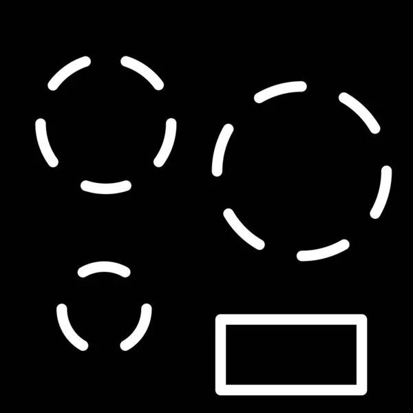 Schwarzes Elektroherd-Symbol isoliert auf weißem Hintergrund. Kochschild. Herd mit vier Kreisbrennern. Vektorillustration — Stockvektor