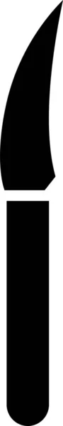 Icona Black Knife isolata su sfondo bianco. Posate simbolo. Illustrazione vettoriale — Vettoriale Stock