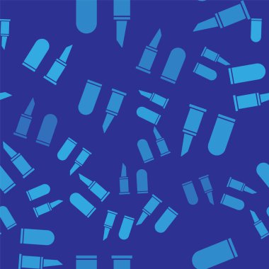 Mavi ruj simgesi mavi arkaplanda izole edilmiş kusursuz desen. Vektör İllüstrasyonu