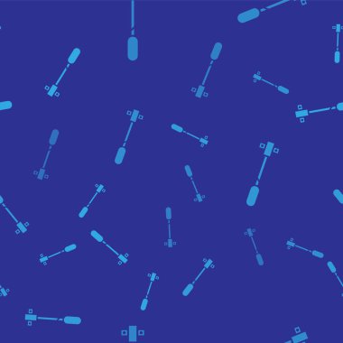 Mavi Meşale alev ikonu mavi arka planda izole edilmiş pürüzsüz desen. Sembol ateşi sıcak, alev gücü, alev ve ısı. Vektör İllüstrasyonu